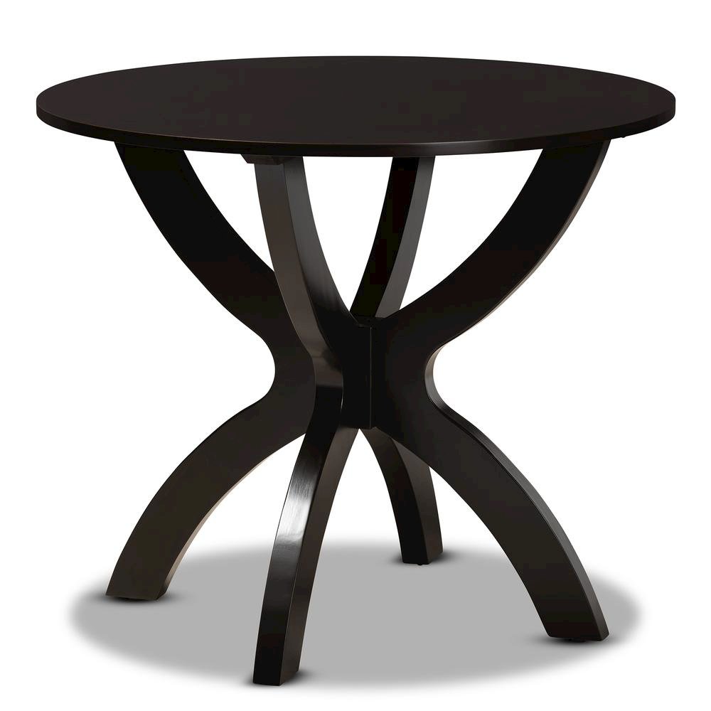 Anila Modern and Contemporary Dark Brown Finished Wood 5-Piece Dining Set