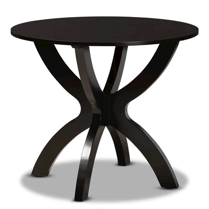 Anila Modern and Contemporary Dark Brown Finished Wood 5-Piece Dining Set