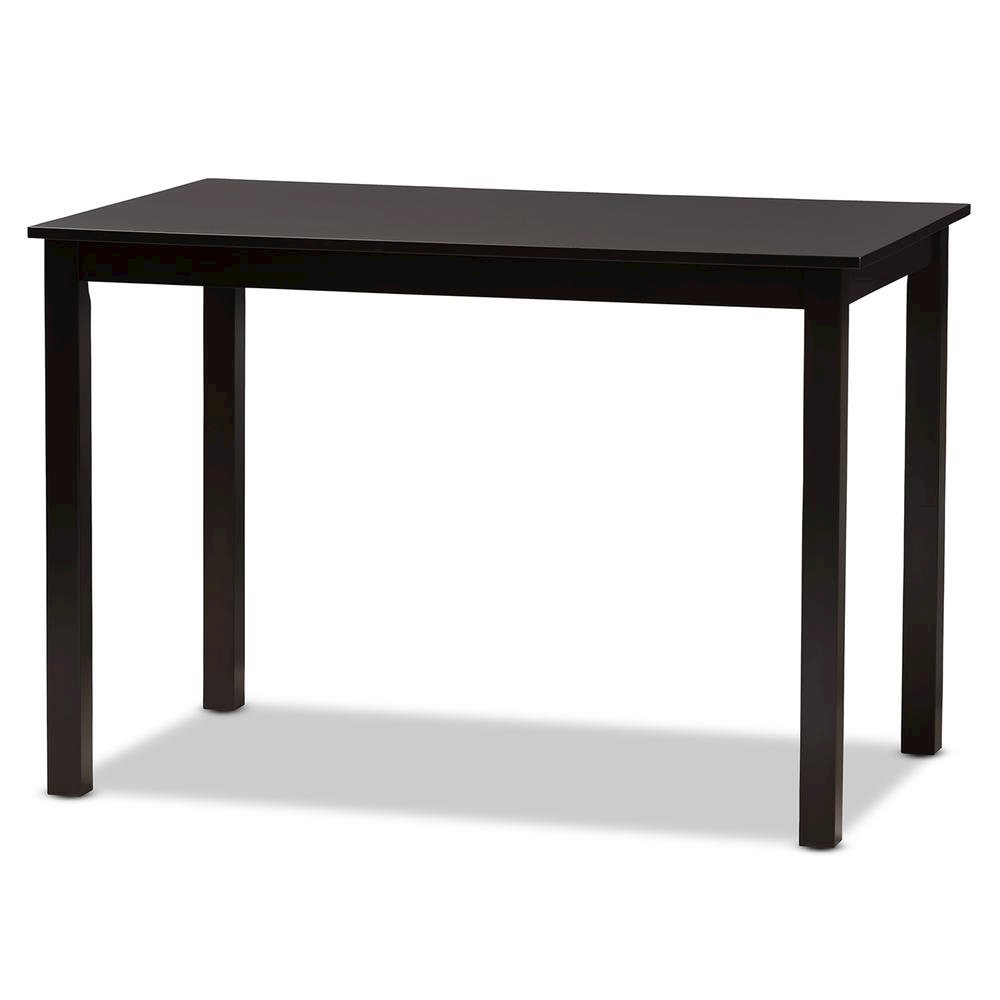 Nicolette Modern and Contemporary Dark Brown Finished Wood 5-Piece Dining Set