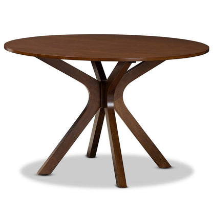 Miela Modern and Contemporary Walnut Brown Finished Wood 7-Piece Dining Set