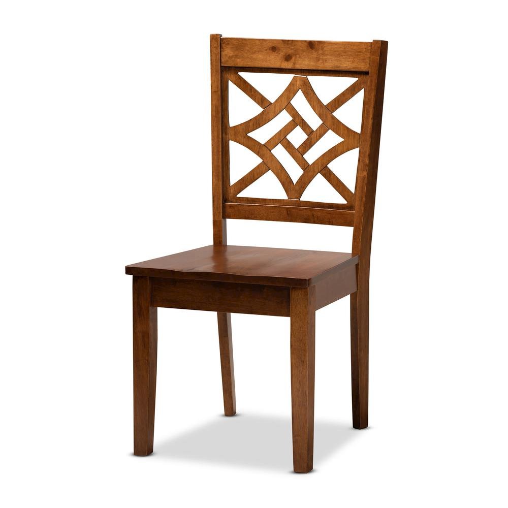 Kaila Modern and Contemporary Walnut Brown Finished Wood 5-Piece Dining Set