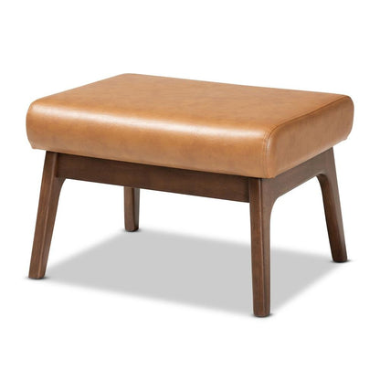 Leather Effect 2-Piece Lounge chair and Ottoman Set
