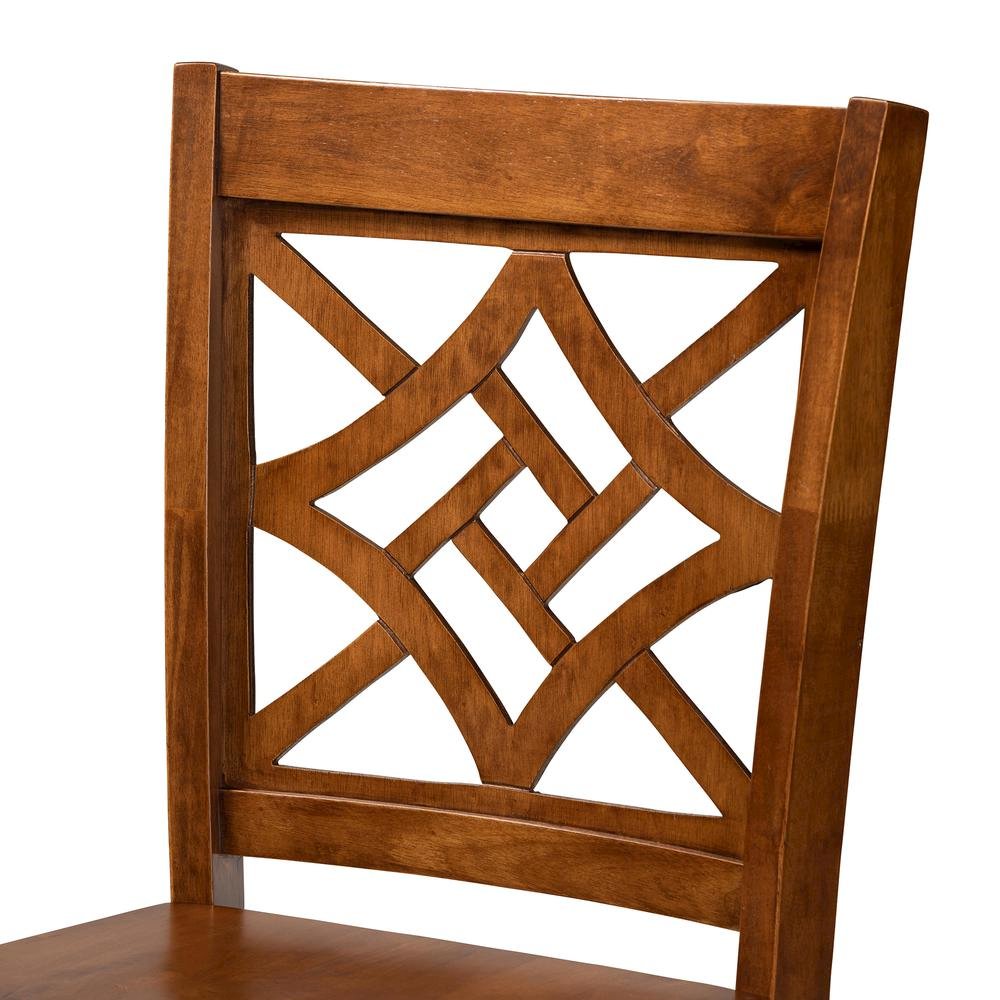 Nicolette Modern and Contemporary Walnut Brown Finished Wood 5-Piece Pub Set