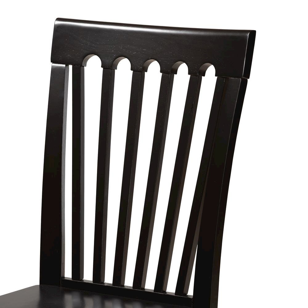 Zora Modern and Contemporary Dark Brown Finished Wood 5-Piece Dining Set