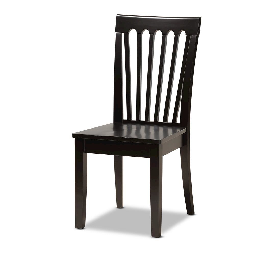 Sasa Modern and Contemporary Dark Brown Finished Wood 5-Piece Dining Set