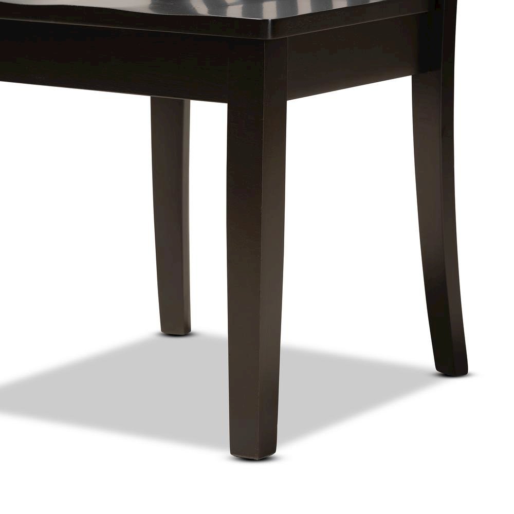 Sasa Modern and Contemporary Dark Brown Finished Wood 5-Piece Dining Set