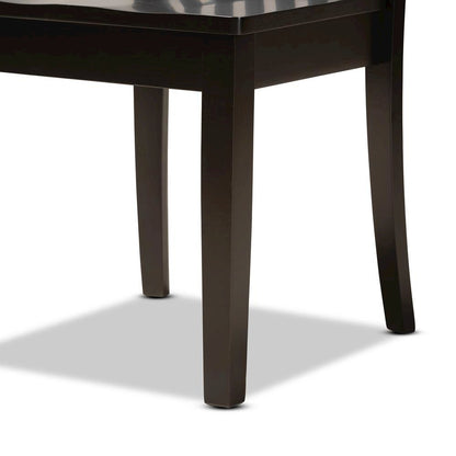 Sasa Modern and Contemporary Dark Brown Finished Wood 5-Piece Dining Set