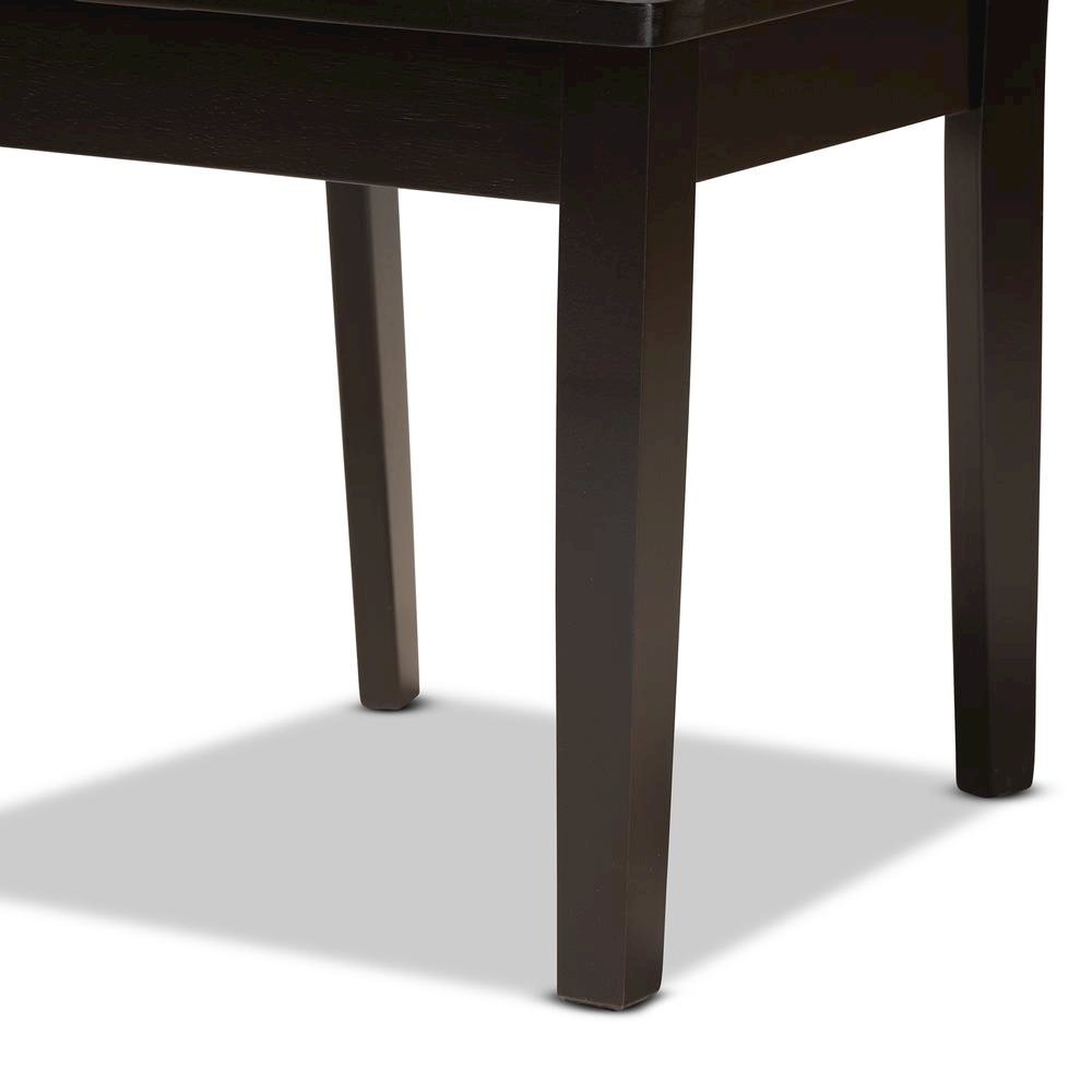 Ani Modern and Contemporary Dark Brown Finished Wood 5-Piece Dining Set