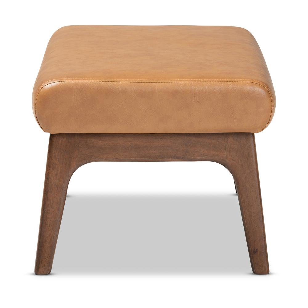 Leather Effect Ottoman