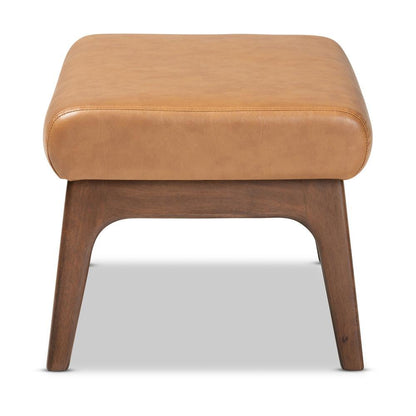 Leather Effect Ottoman