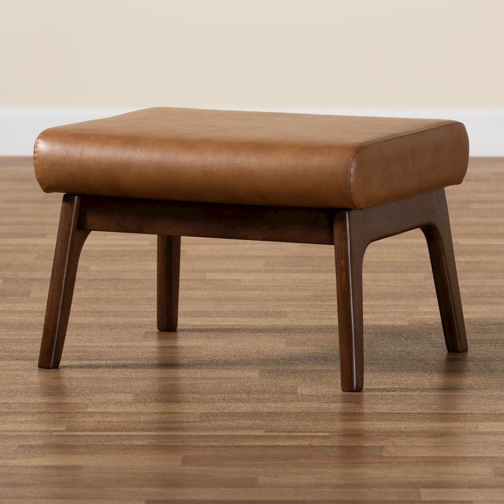 Leather Effect Ottoman