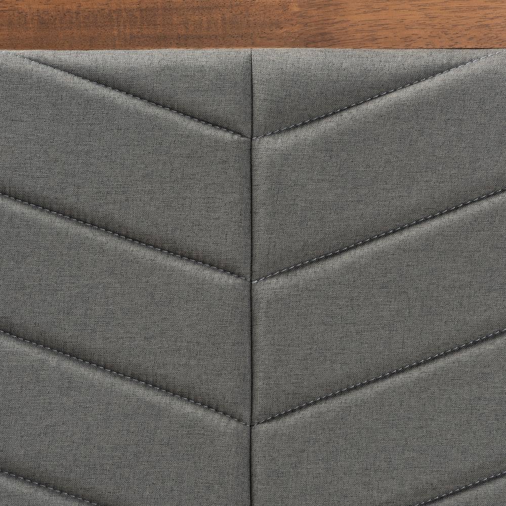 Walnut brown Finished Wood Twin Size Platform Bed