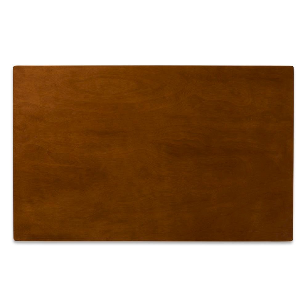 Katya Mid-Century Modern Walnut Brown Finished Wood 5-Piece Dining Set
