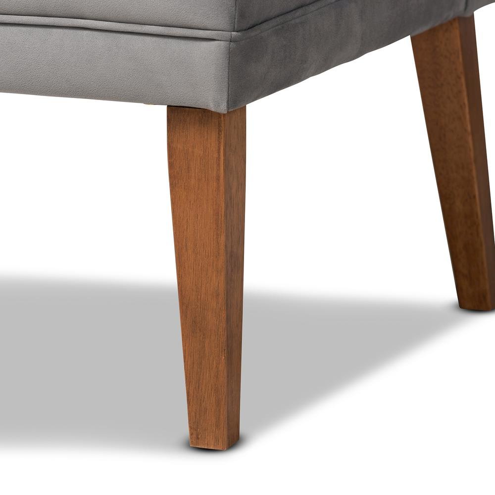 Walnut Brown Finished Wood 2-Piece Dining Nook Banquette Set