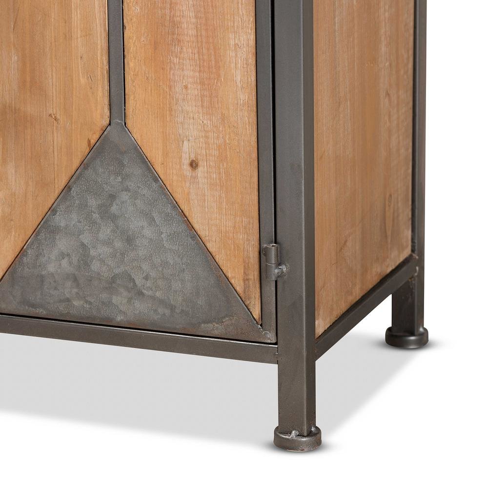 Whitewashed Oak Brown Finished Wood 3-Drawer Accent Storage Cabinet