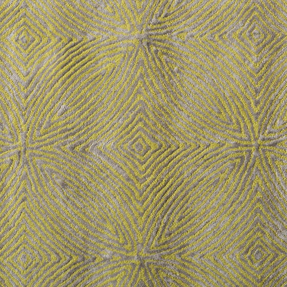 Lime Green and Grey Hand-Tufted Viscose Blend Area Rug
