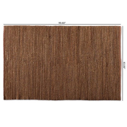 Zaguri Modern and Contemporary Natural Handwoven Leather Blend Area Rug