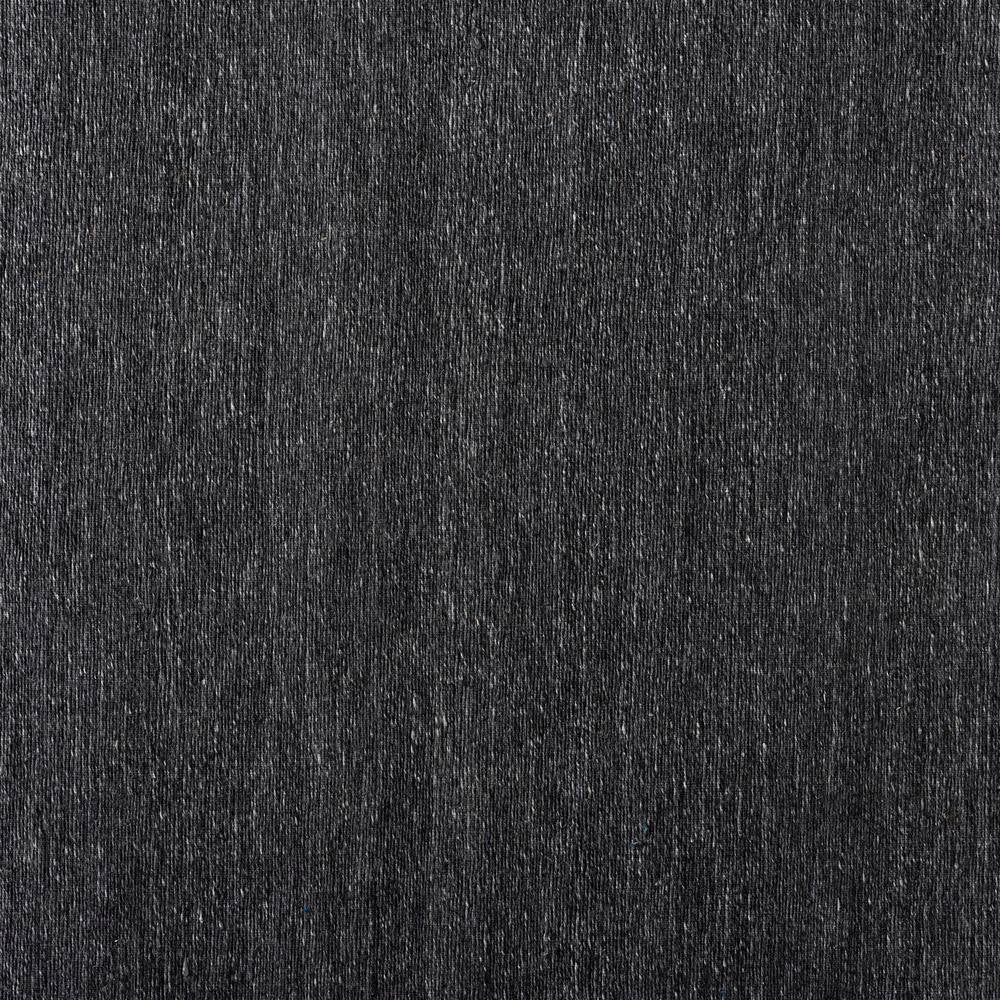 Dark Grey and Black Handwoven Wool Blend Area Rug