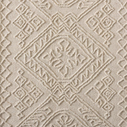 Baxton Studio Linwood Modern and Contemporary Ivory Hand-Tufted Wool Area Rug