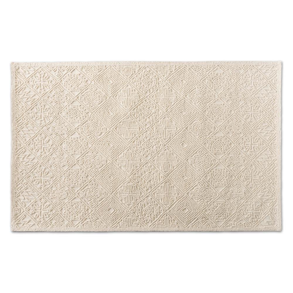 Baxton Studio Meltem Modern and Contemporary Ivory Handwoven Wool Area Rug