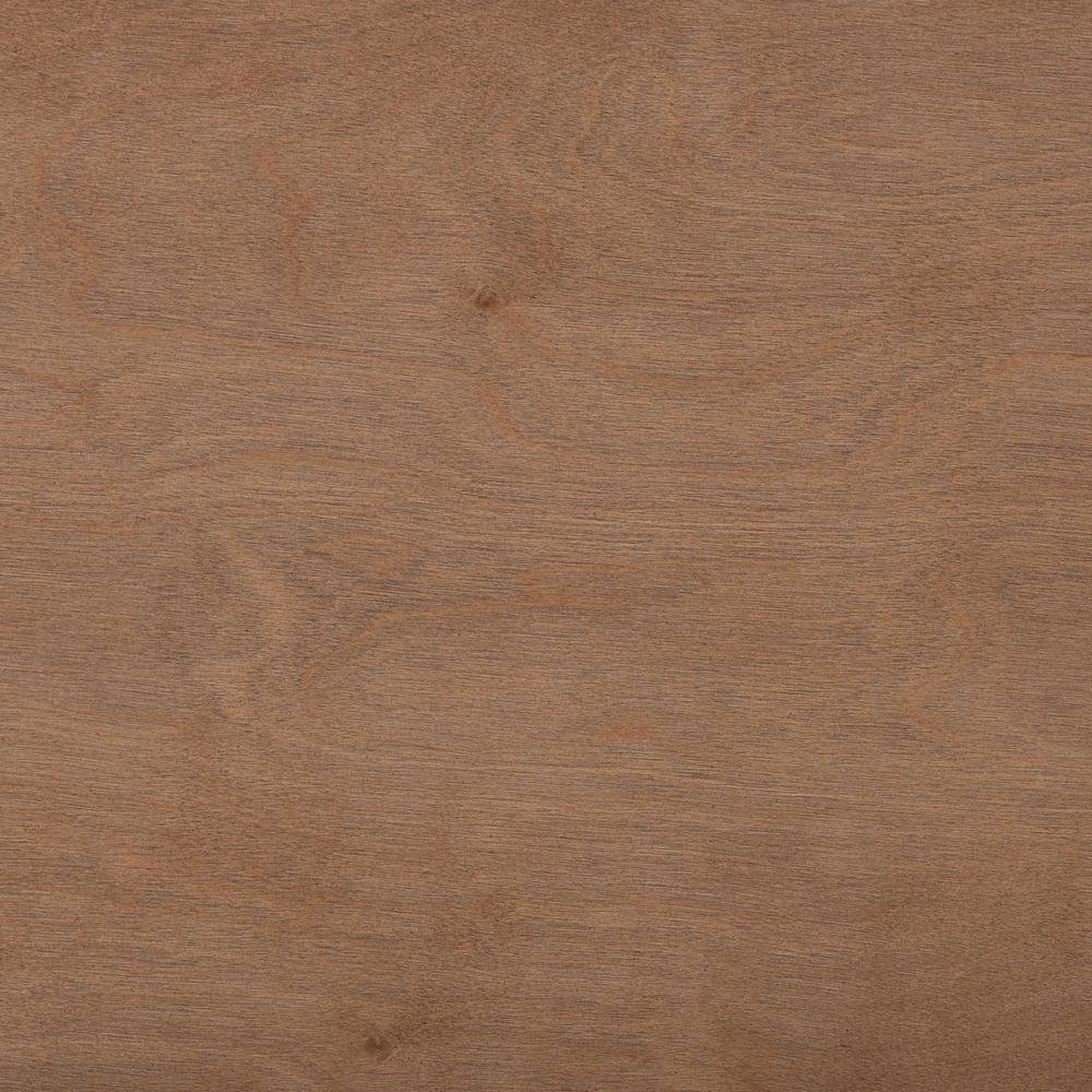 Walnut Brown Finished Wood Full Size Platform Bed with Charging Station