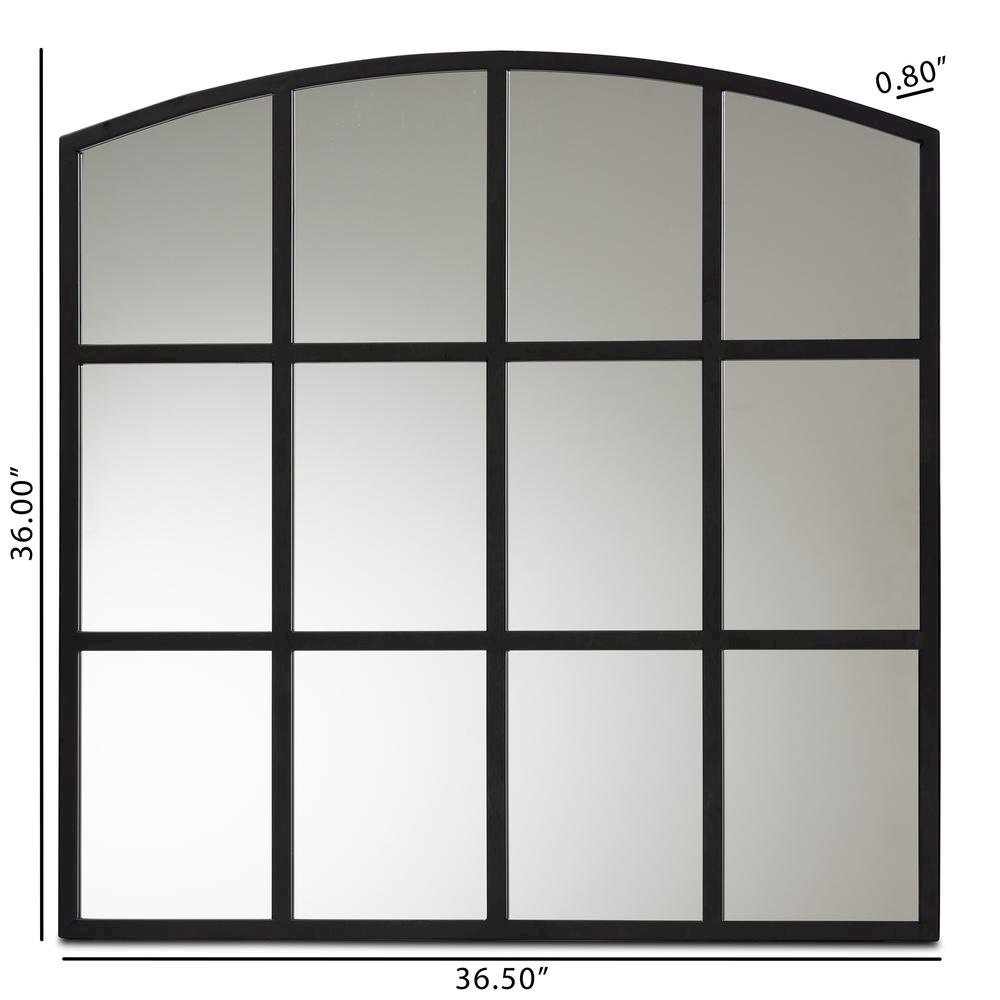 Barrington Modern and Contemporary Black Finished Metal Accent Wall Mirror
