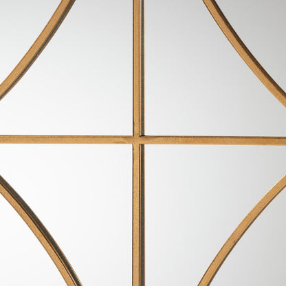 Celerina Modern and Contemporary Gold Finished Metal Accent Wall Mirror