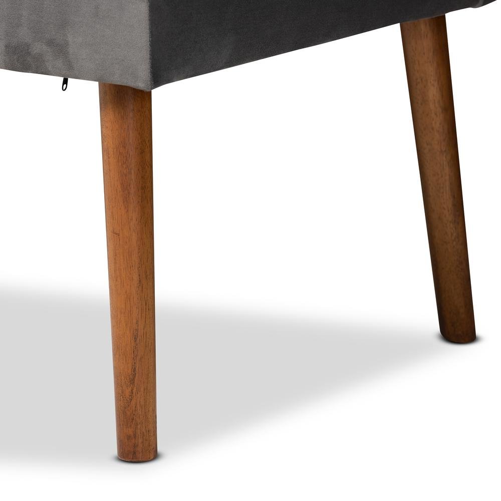 Walnut Brown Finished Wood 2-Piece Dining Nook Banquette Set