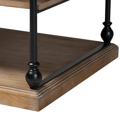 Black Metal 3-Tier End Table