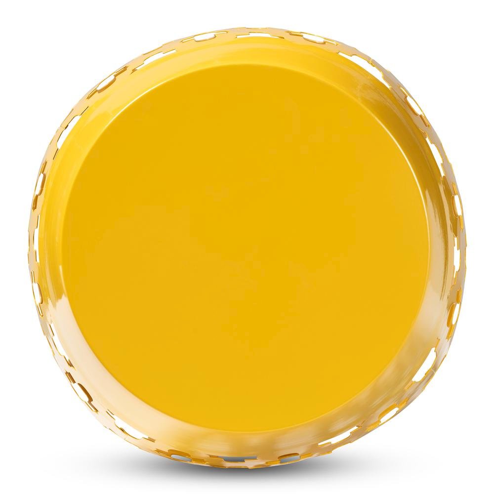 Branson Modern and Contemporary Yellow Finished Metal Outdoor Side Table