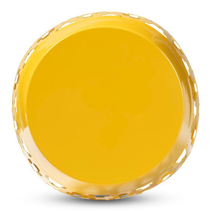 Branson Modern and Contemporary Yellow Finished Metal Outdoor Side Table