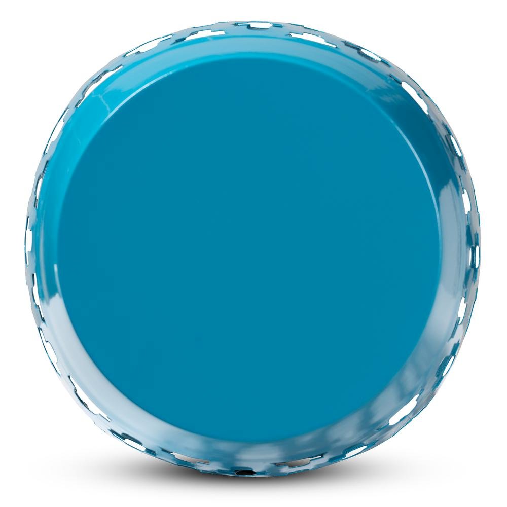 Branson Modern and Contemporary Blue Finished Metal Outdoor Side Table