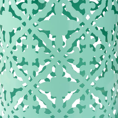 Jamila Modern and Contemporary Aqua Finished metal Outdoor Side Table