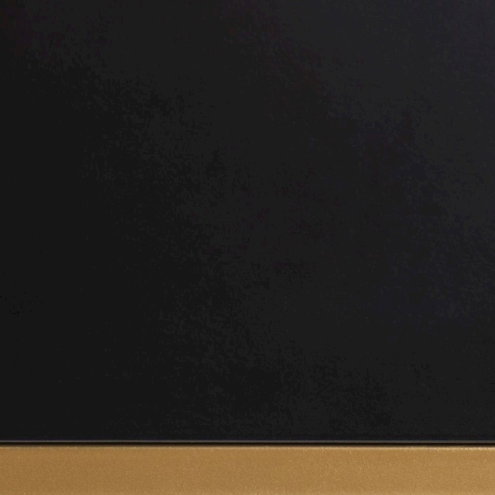 Black Finished Wood and Gold Metal 2-Drawer Console Table
