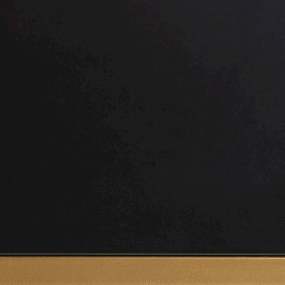Black Finished Wood and Gold Metal 2-Drawer Console Table