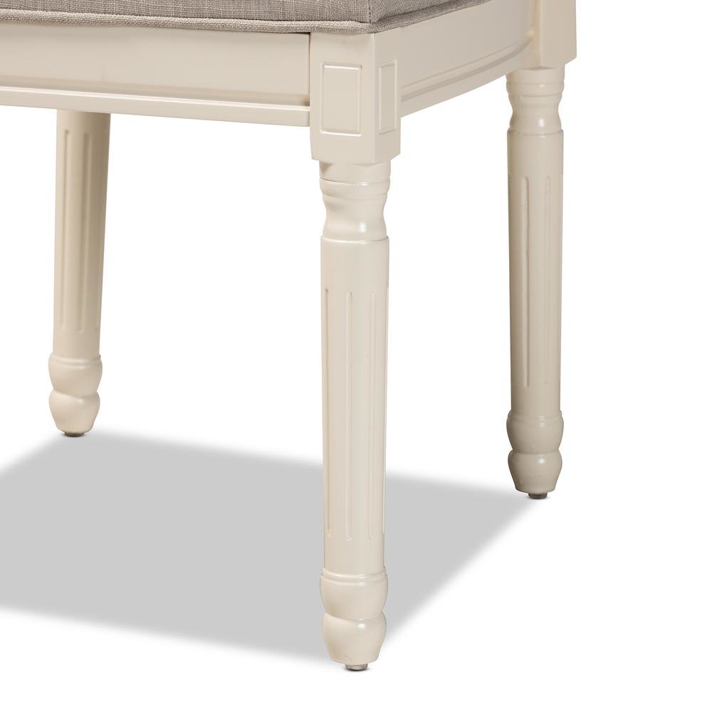 White Finished Wood 2-Piece Dining Chair Set