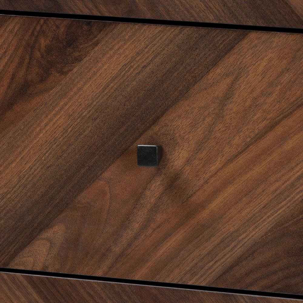 Hartman Mid-Century Modern Walnut Brown Finished Wood 5-Drawer Storage Chest