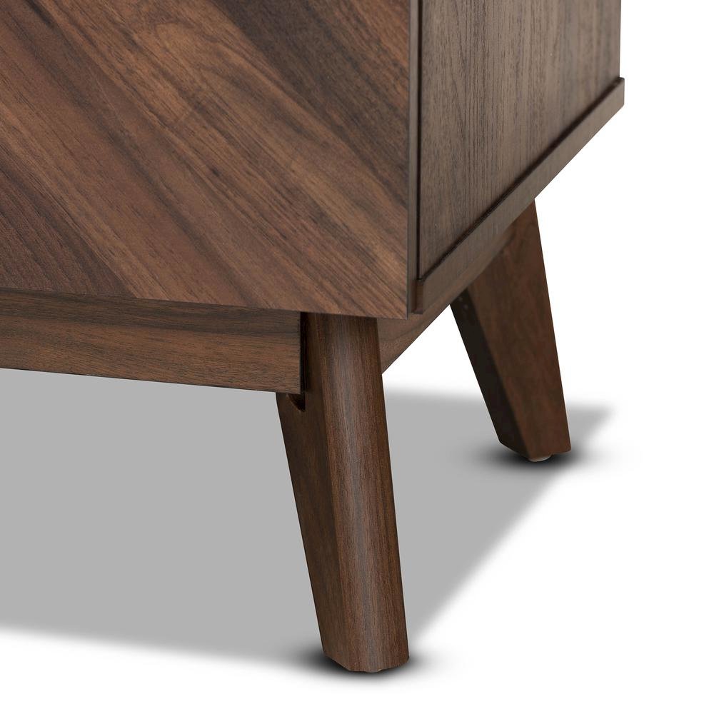 Hartman Mid-Century Modern Walnut Brown Finished Wood 5-Drawer Storage Chest