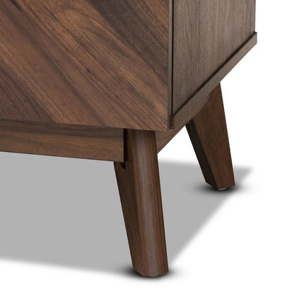 Hartman Mid-Century Modern Walnut Brown Finished Wood 5-Drawer Storage Chest