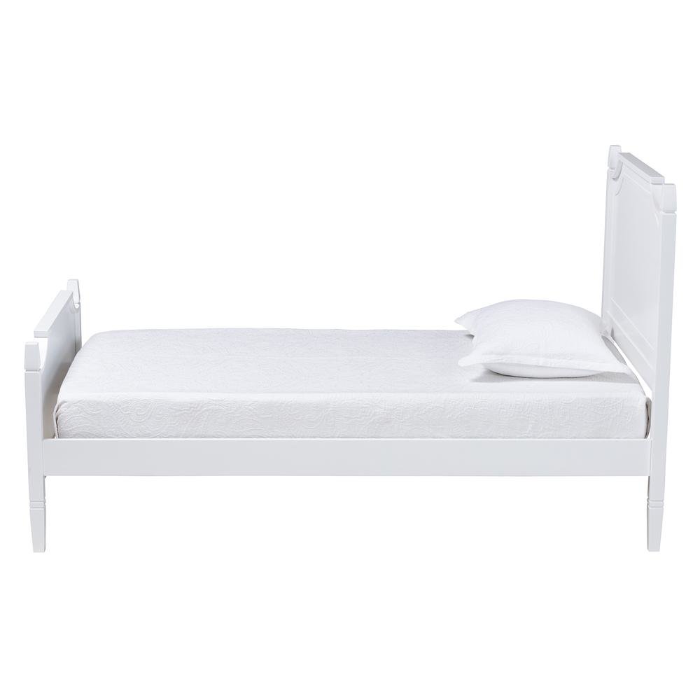 Mariana Classic and Traditional White Finished Wood Twin Size Platform Bed