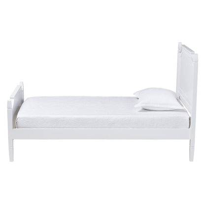 Mariana Classic and Traditional White Finished Wood Twin Size Platform Bed