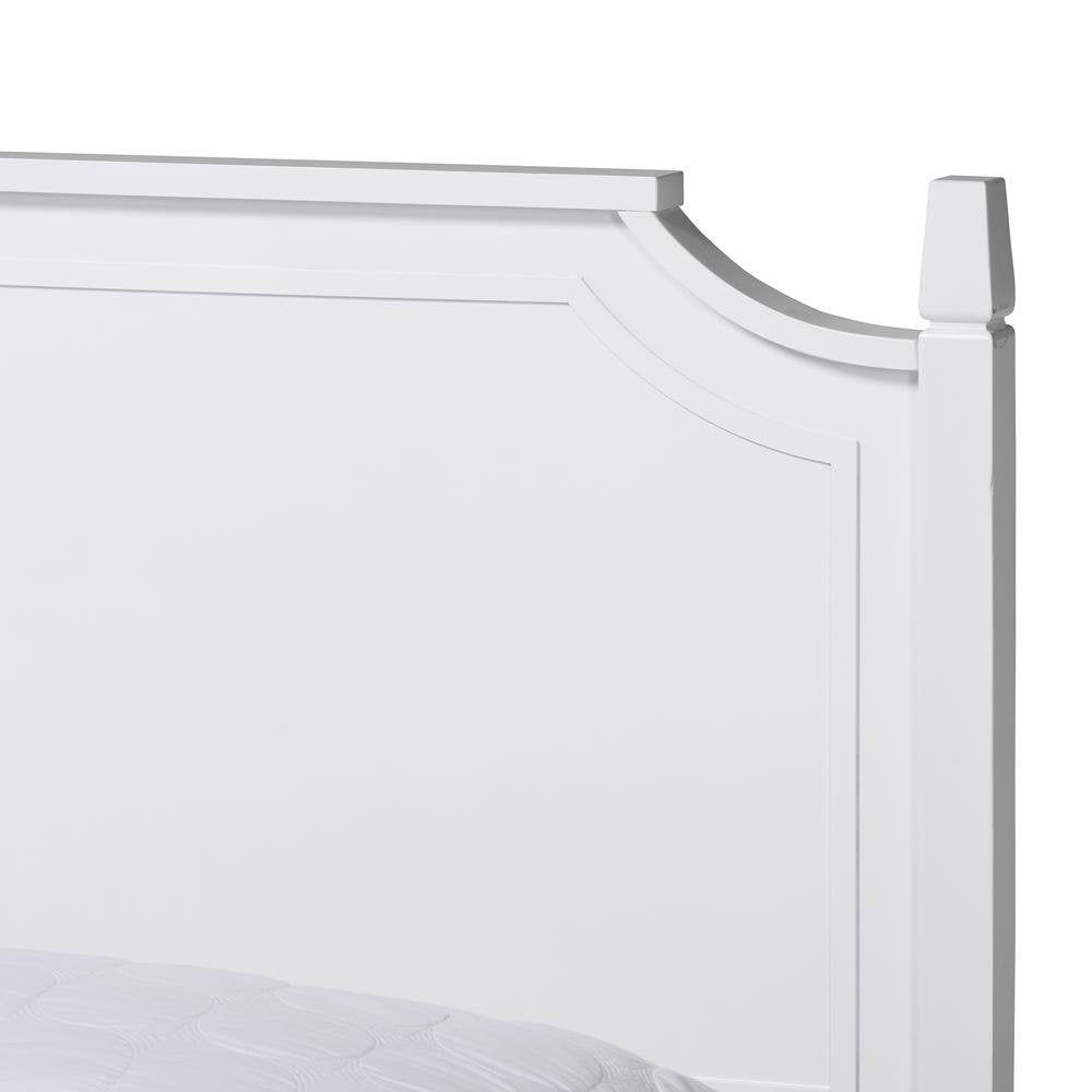 Mariana Classic and Traditional White Finished Wood Queen Size Platform Bed