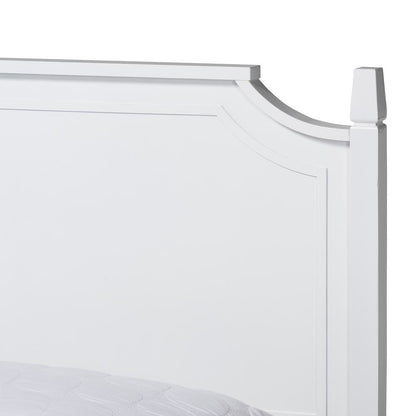 Mariana Classic and Traditional White Finished Wood Queen Size Platform Bed