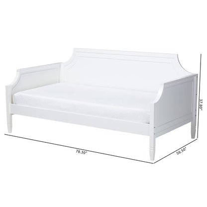Mariana Classic and Traditional White Finished Wood Full Size Daybed
