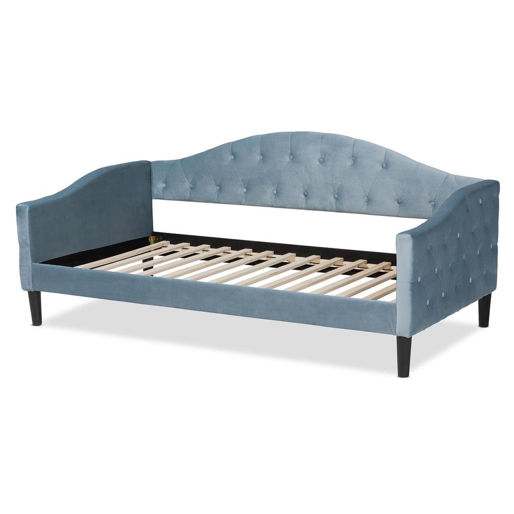 Dark Brown Finished Wood Twin Size Daybed