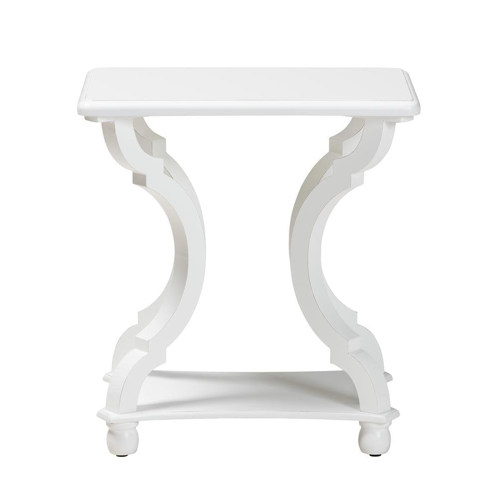 Baxton Studio Cianna Classic and Traditional White Wood End Table