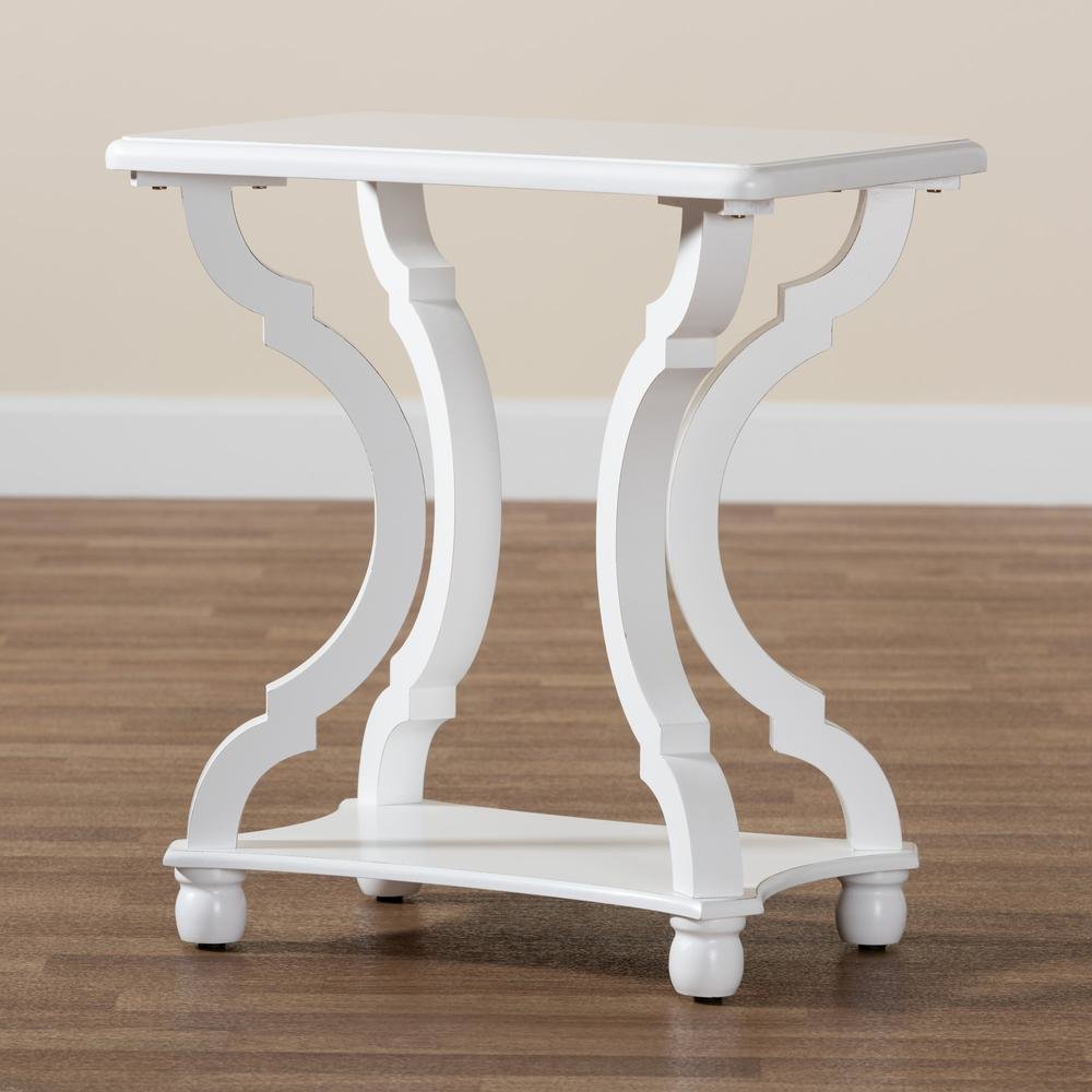 Baxton Studio Cianna Classic and Traditional White Wood End Table