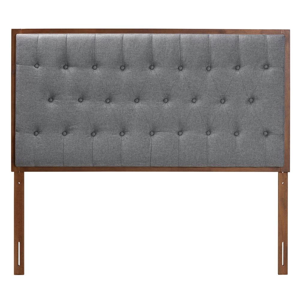 Walnut Brown Finished Wood King size Headboard