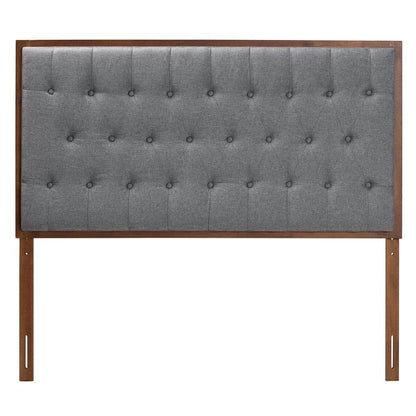 Walnut Brown Finished Wood King size Headboard