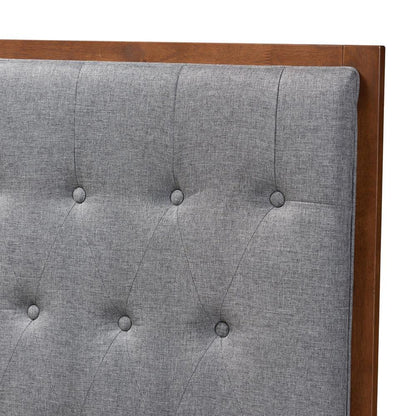 Walnut Brown Finished Wood King size Headboard